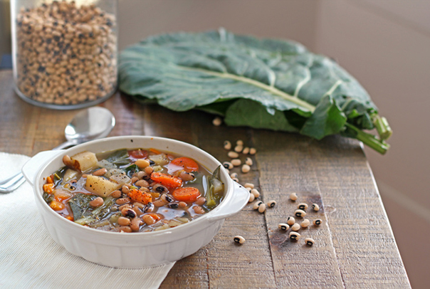 Black Eyed Pea Collard Green Soup