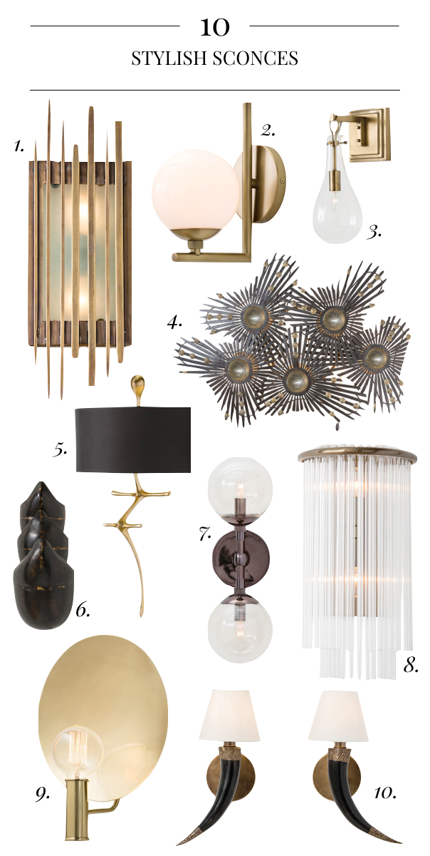 10 Stylish Sconces, Sconces with Style, Pulp Home Sconces, Pulp Home Lighting