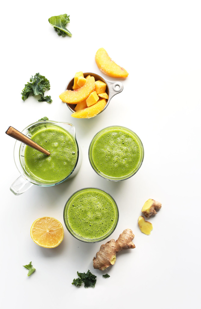 Pulp Design Studios Favorite Smoothies, Green Ginger Peach Smoothie, Healthy Breakfast Recipes