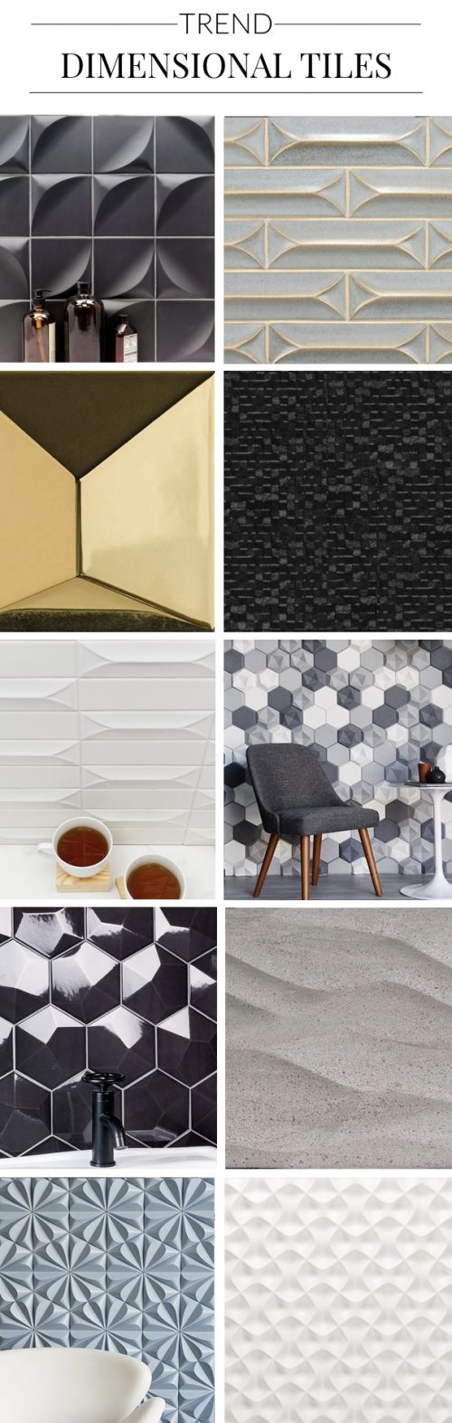 HOME TREND Dimensional Tile Pulp Design Studios
