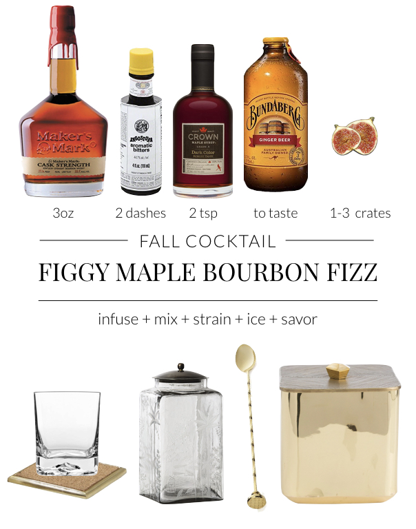 Figgy Maple Bourbon Fizz Cockail Recipe