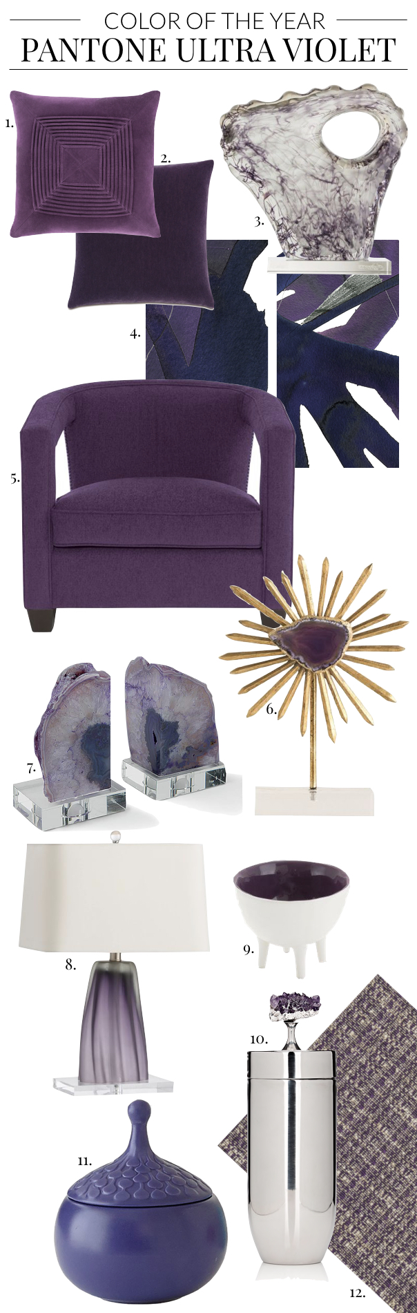 Pantone 2018 Color of the Year Ultra Violet Home and Style Accessories - Stylish Color of the Year Picks