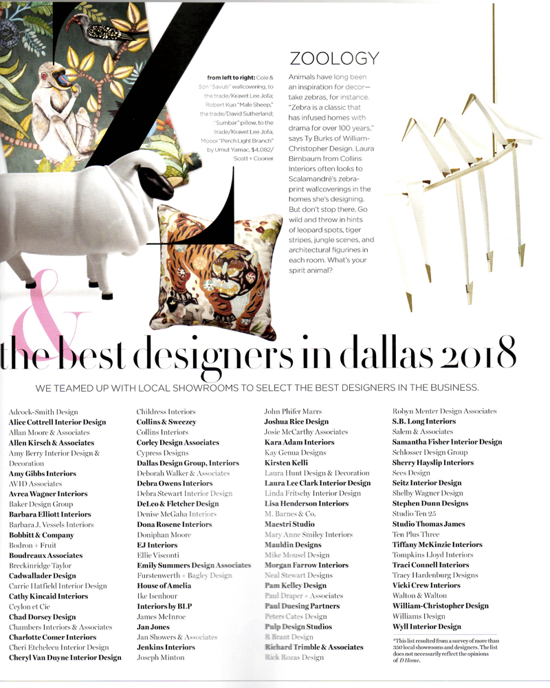 D Home Magazine March April 2018 Cover, Best Designers in Dallas, D Magazine Feature, Pulp Design Studios Best Designers in Dallas