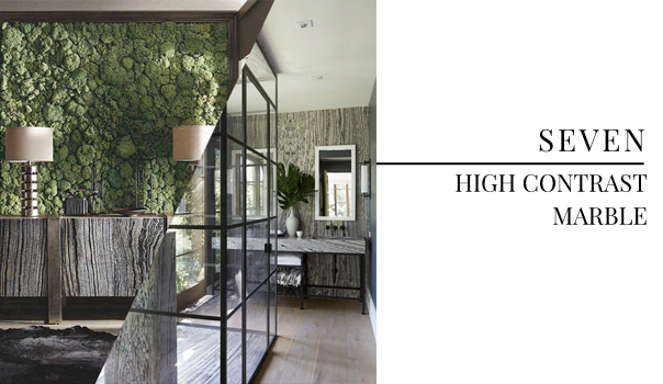 Best Summer Interior Design Trends 2018 - High Contrast Marble
