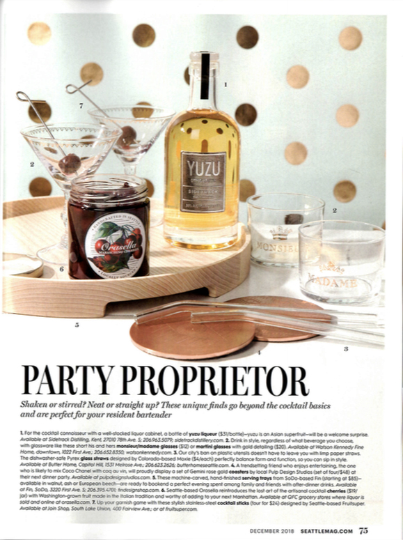 Seattle Magazine party proprietor pulp design studios cocktail basics