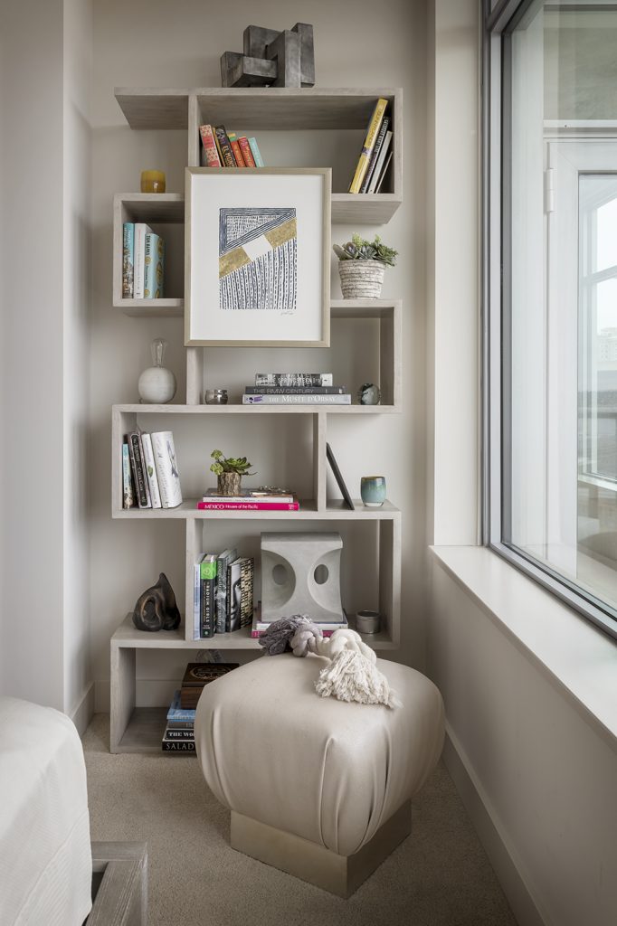 Pulp Design Studios Handsome Highrise - Master Bedroom Bookshelves