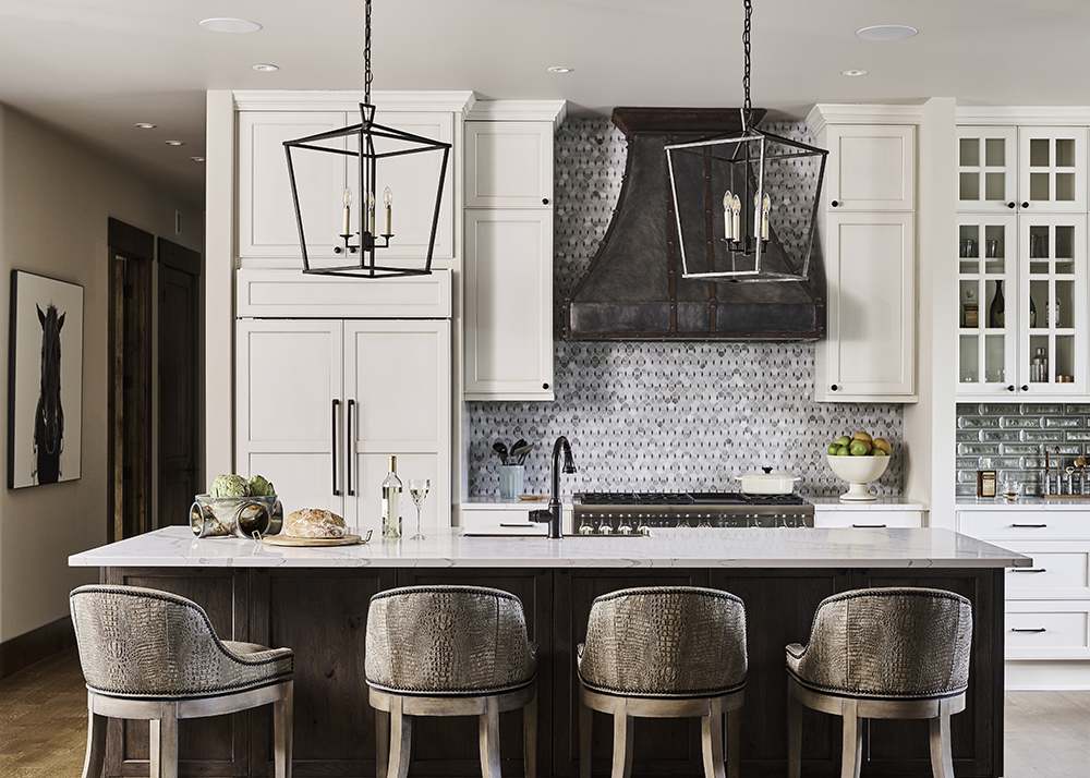 Kitchen Cabinet with Coffee Station and Wine Bar - Transitional