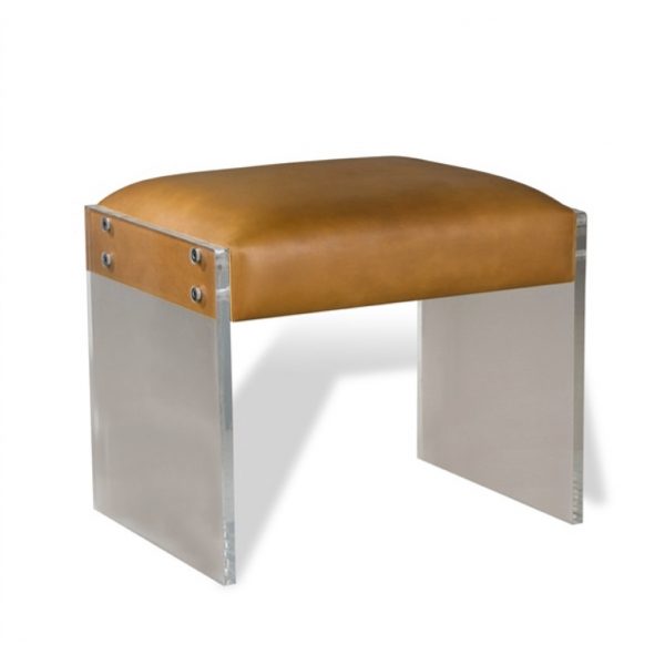 Pulp Home – Aiden Leather Stool – Tan