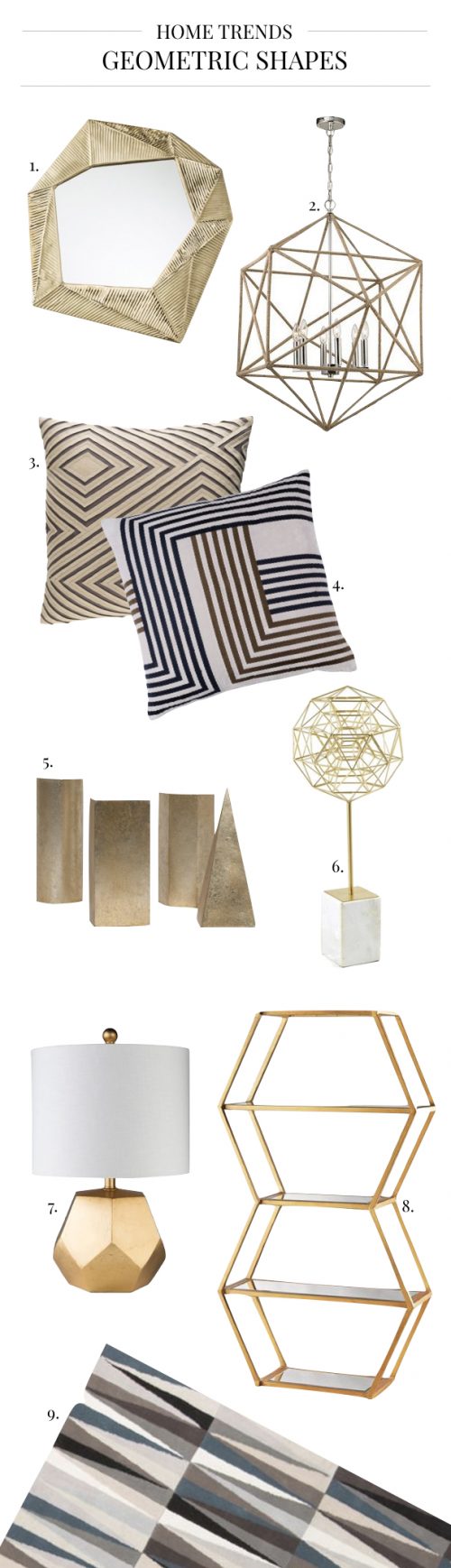 HOME TREND Geometric Shapes Pulp Design Studios