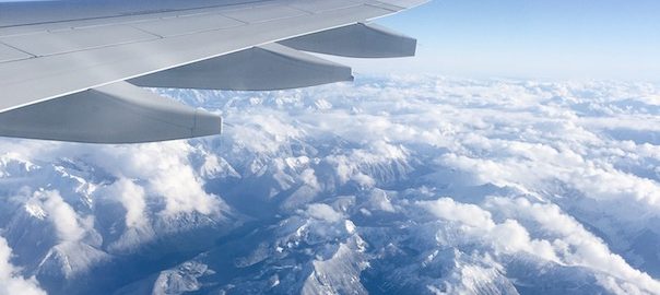 View from window of plane