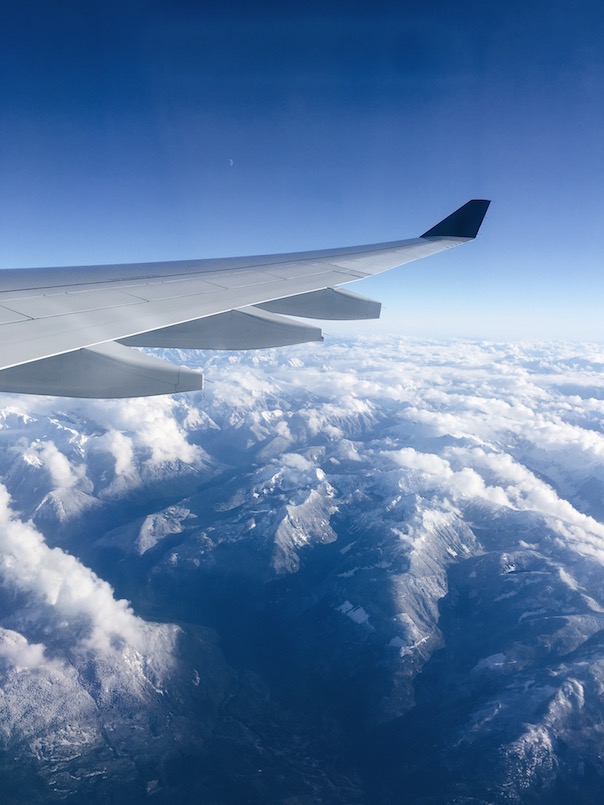 View from window of plane