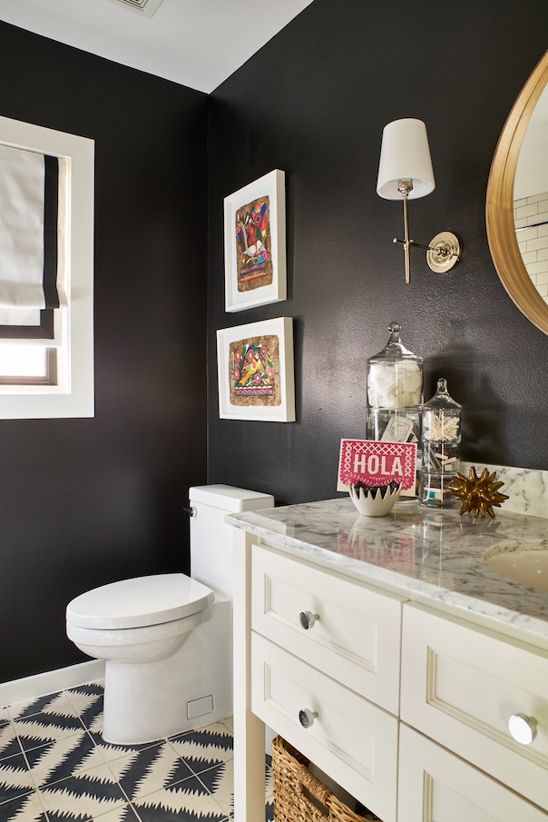 Guest bathroom designed by Carolina Gentry