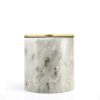 Pulp Design Studios Kismet Lounge Gemini Marble Candle with Brass Decorative Lid