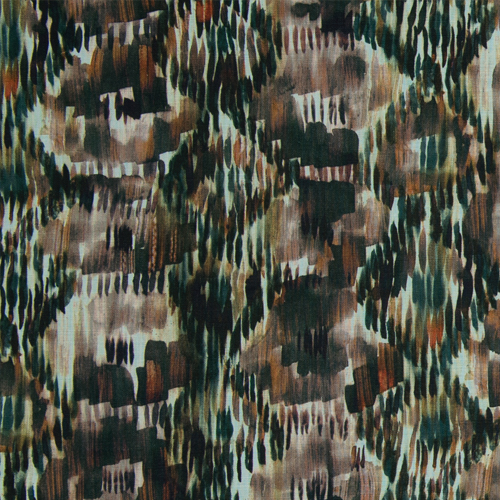 Gondolier - Grove - Pulp Design Studios for S Harris textiles. This printed linen is patterned after dreamy cityscape reflections in Venetian canals. Dramatic brush strokes reminiscent of Van Gogh evoke movement and emotion through a combination of forest greens and jewel tone neutrals.