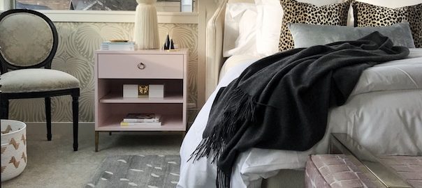 Feminine Seattle Townhome, Pink home decor, feminine home decor style, Seattle Interior Design Transformation, Feminine Master Bedroom,