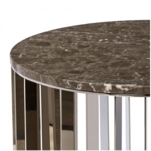 Greer Side Table, Italian Grey, Marble, stainless steel, accent table, side table, marble