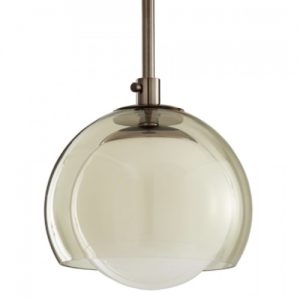 Kayla Pendant, light, Brown nickel, smoked glass, Approved for use in covered outdoor areas, ceiling lighting, covered outdoor lighting