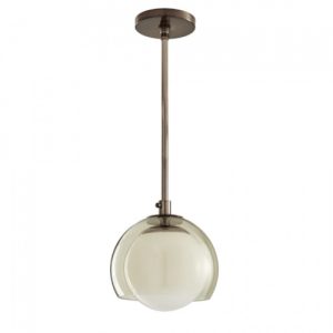 Kayla Pendant, light, Brown nickel, smoked glass, Approved for use in covered outdoor areas, ceiling lighting, covered outdoor lighting