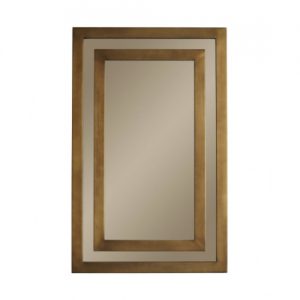 Macintosh Mirror, antiqued brass, hangs both vertically or horizontally, rectangular mirror, large mirror, living room mirror,