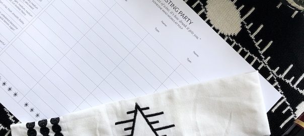 Pulp Design Studios Wine Tasting Card for a Chic, Unique, Modern and Unique Wine Tasting Party