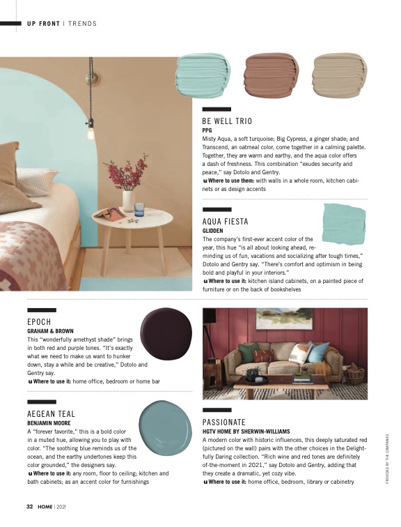 The Color Trends For 2021: Warm Comforting Hues And Bright Color