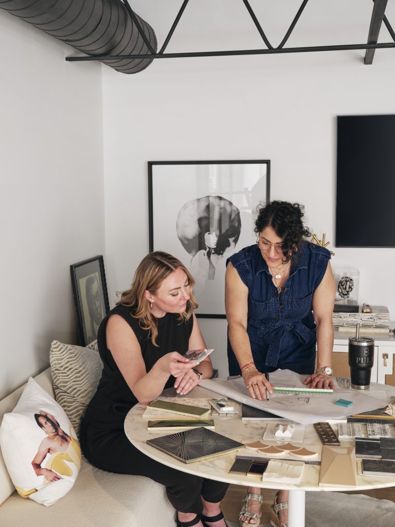 Interior Designers meeting at their design studio